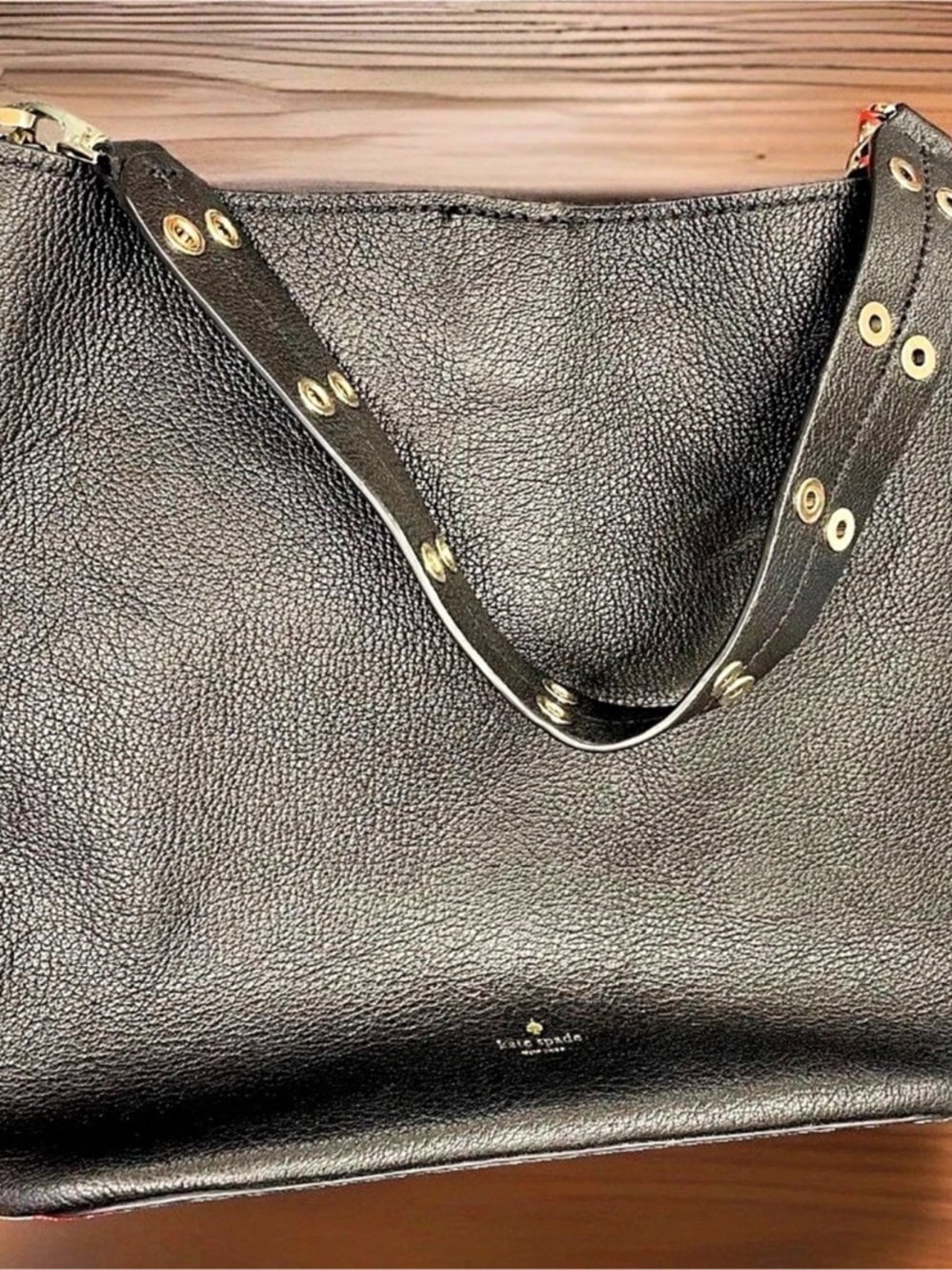 Kate Spade Black Leather Shoulder Bag Handbag